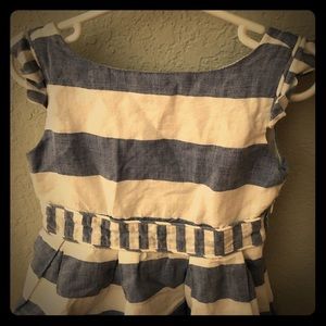 Jose Varon Striped Linen Dress